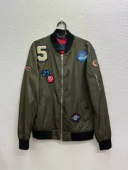 27.ZARA ザラマン フライトジャケット メンズ M　ミリタリー　ワッペン　かっこいいのサムネイル