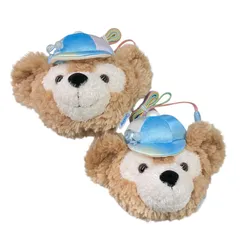 186001 現状品 Disney ディズニー バケパ　ダッフィーショルダーバッグ ベージュ 20周年カラフルハピネス ユニセックス 2点まとめ売り