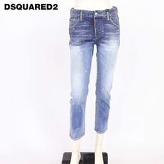 近年美品✨DSQUARED2 ジェニファークロップドジーン 38 ペイント加工 