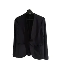 アイシービー iCB テーラードジャケット シングル ノーカラー 2 紺 ネイビー ■WGA