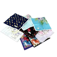 HANAE MORI ハナエモリ 花柄ハンカチ8枚セット  コットン    ブラック/マルチカラー/パープル/ブルー レディース / 240001197783