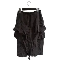 ナイン NINE スカート タイト 膝丈 1 ダークグレー ■WGA 汚れ