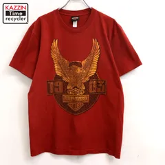 00s USA製 HARLEY DAVIDSON イーグル プリント 半袖Ｔシャツ メンズ 表記Lサイズ