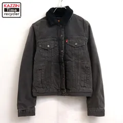 00s Levi's フラッシャー付き 裏地ボア デニムジャケット レディース 表記Sサイズ