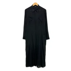 LIMI feu(リミフゥ) ワンピース サイズ2 M レディース美品  - 黒 レギュラーカラー/長袖/マキシ丈/シャツワンピ/シースルーのサムネイル