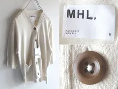 新品タグ付 MHL. マーガレットハウエル 2019SS FINE SLUB COTTON LINEN ファインスラブコットンリネン ニット カーディガン 2 エクリュ