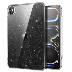 【新着商品】ESR iPad Pro 13インチ ケース（M5/M4、2025/2024）専用 薄型軽量 耐衝撃・耐落下保護・耐黄変 ハイブリッドケース ハード背面とソフトフレーム Pencil Pro/USB-C対応 Classicシリーズ グリッタークリア