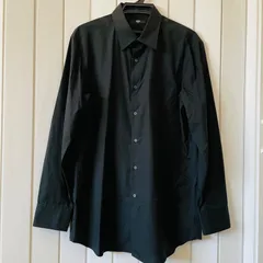 C-14　UNIQLO　ファインクロスシャツ　XLサイズ　【完売品】　メンズ　ブラック　長袖　春　秋　470233　2024年　綿100％