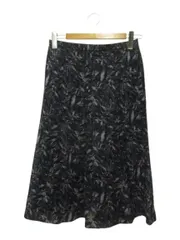 レリアン Leilian フレアスカート Aライン 花柄 プリント パープル系 紫系 ボトムス 