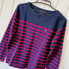 C-16　Arnold Palmer　ボーダー　カットソー　長袖　サイズ2　カットソー　綿100％　クラシックスタイル　（株）レナウン