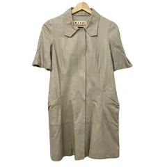 MARNI(マルニ) コート サイズ38 S レディース - グレー 半袖/レザー/春/秋
