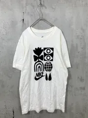 NIKE ナイキ The Nike Tee 半袖 グラフィック プリント ロゴ Tシャツ sizeL/白 ■■ メンズ