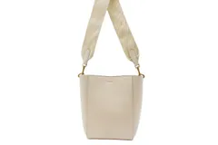 CELINE セリーヌ バッグ サングル バケット スモール アイボリー レザー ﾊﾞｯｸﾞ トートバッグ レザー アイボリー レディース【中古】460 T