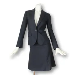 20【極美品】ザ スーツカンパニー THE SUIT COMPANY レディース スカートスーツ 34 ブラック SS 4 Seasons Wearable オールシーズン