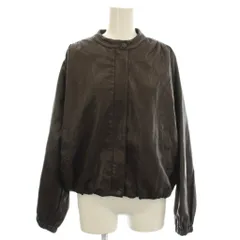 ポリーヌブロ Pauline Bleu エコレザー ジャケット フェイクレザー F 茶 ブラウン 47089 /☆G