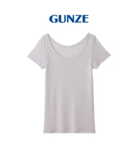 新品 未使用 GUNZE グンゼ アセドロン レディース 汗取り付2分袖インナー 519018【メール便】 パールグレーのサムネイル