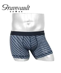 新品 未使用 Gravevault グレイブボールト 下着 【SALE】グレイブお買い得シリーズ2 メンズ ショート ボクサーパンツ 519065 Logotypeマイネイビーのサムネイル