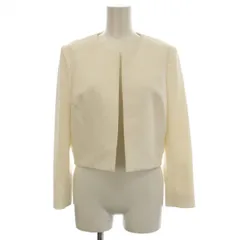 セオリー Theory 24SS TAILOR CREPE CL TAILOR JKT ノーカラージャケット 0 白 ホワイト 01-4104103 /☆G