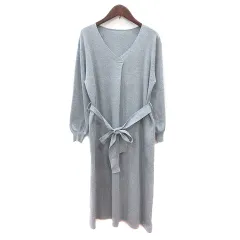 ロペピクニック ROPE Picnic ワンピース ニット ロング 長袖 グレー /MN