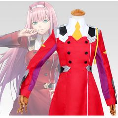 신품 미사용 달링 인 더 프랑키스 DARLING in the FRANXX 코스프레 코스프레 의상 DitF CODE:002 제로 투 다리후라 코스프레 애니메이션 용의 여자 가발 첨부