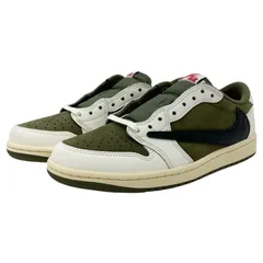 【中古】NIKE×Travis Scott | ナイキ×トラヴィススコット Air Jordan 1 Low OG SP 'Reverse Olive' スニーカー 靴 DM7866-200 カーキ×ホワイト 25.5cm【尾張小牧店】