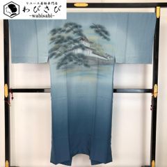 小紋 総絞り桜の木 七宝柄 青海波 曙色 しつけ糸 K-5147 小紋 総絞り桜の木 七宝柄 青海波 曙色 しつけ糸 K-5147 - メルカリ