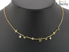 【新品同様】ルイヴィトン LOUIS VUITTON ネックレス LV インザスカイ ストラス ペンダント ゴールド ラインストーン M01322