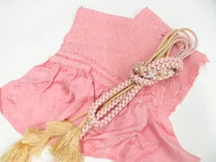 【一輝堂】和装小物 帯締め 帯揚げ セット 振袖用 総絞り 丸組 金糸 飾り付 帯締 帯揚  26w04-4637