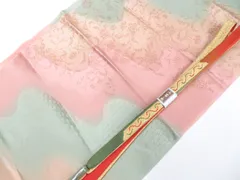 【一輝堂】和装小物 帯締め 帯揚げ セット 高麗組 金糸 帯締 帯揚 美品 26w04-4661