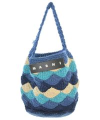 希少レア✨MARNI✨マルニ お花 ハンドトートバッグ ネイビー系* - メルカリ