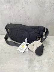 新品 PEANUTS ピーナッツ スヌーピー ポーチ付き キルティング ショルダー バッグ キャラクター お出かけ /ブラック ■■ レディース