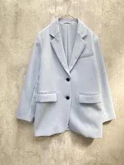 GU ジーユー オーバーサイズ テーラード ジャケット パステルカラー オフィスカジュアル キレイめ sizeS/水色 ライトブルー  ■◇ レディース
