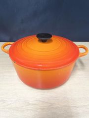 ル・クルーゼ】ココット・ロンド オレンジ 20cm ホーロー - メルカリ