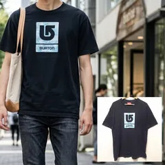 ★象徴的なスクエアロゴ【BURTON】バートン 半袖 Tシャツ 丸首 クルーネック コットン 綿100% ブラック 黒 ストリート グラフィック メキシコ製 メンズ サイズL 大きめ XL相当 /M44800jQのサムネイル