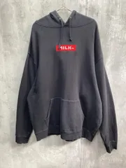 MILKFED ミルクフェド フーディー ボックスロゴ 刺繍 プルオーバー パーカー ゆったり 部屋着sizeXL/ブラック  ■◇ レディース