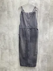 BONJOUR SAGAN ボンジュールサガン コットン100% フロントジップ サロペット ジャンパー スカート sizeS/グレー ■◇ レディース