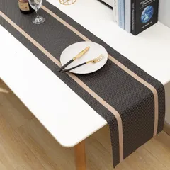 st@r ink テーブルランナー 北欧 テーブルクロス お洒落 おしゃれ 食卓 韓国風 テーブルマット パーティー ジュート イベント 飾り 30cmx180cm ブラウン [ブラウン]