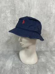 POLO RALPH LAUREN ポロ ラルフローレン バケット ハット size−/紺 ■■ レディース