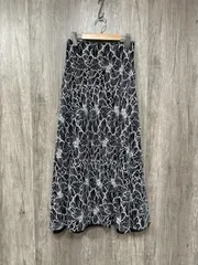 MERCURYDUO マーキュリーデュオ フラワーレースハイウエスト フレア スカート sizeM/黒 ■◇ レディース