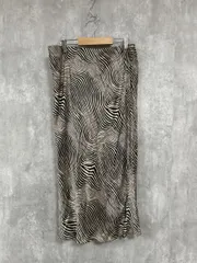 ZARA ザラ ゼブラ柄 サテン スカート sizeXL/茶 ■◆ レディース