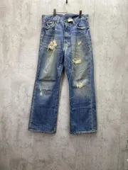 Abercrombie & Fitch アバクロンビー＆フィッチ コットン100% パッチ ワイド デニムパンツ size32/青 ■■ メンズ