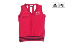 中古 アディダスゴルフ adidas Vネックニットベスト レディースゴルフウェア テーラーメイドゴルフ S/P レッド