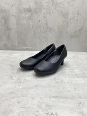 NUOVO ヌォーヴォ スクエアトゥ ミドルヒール パンプス size22.0cm/黒 ■■ レディース