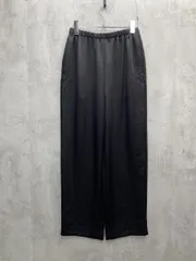 6(ROKU) BEAUTY&YOUTH ロク サテン パンツ イージーパンツ 落ち感 光沢感 綺麗め オフィス size36/ブラック  ■◆ レディース