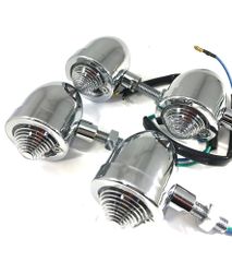 国内在庫 メッキバレット メッシュ 12V LED ウインカー 4個セット 