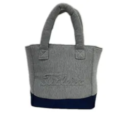 中古 タイトリスト Titleist カートバッグ グレー エンボスロゴ ラウンドバッグ