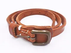 bulle de savon ビュルデサボン 本革 レザー ナロー ベルト 茶 ■■ レディース