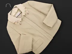 JILLSTUART ジルスチュアート ビーズ 襟付き ノーカラー ジャケット sizeS/ベージュ ■◇ レディースのサムネイル
