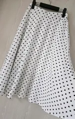 ドット ウエスト後ろゴム フレアスカート 新品
