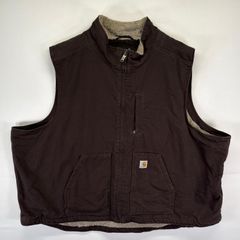 Carhartt ブラウン ベスト Medium 11年制　USA制 Carhartt ブラウン ベスト Medium 11年制 USA制 - メルカリ